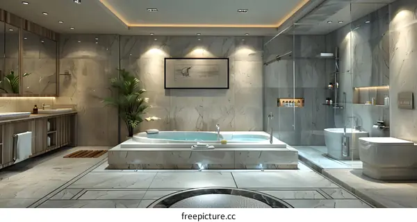 Modern and simple style bathroom