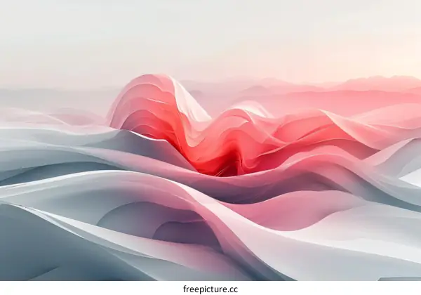 Soft Pastel Pink Gray Wavy Waves Abstract Background