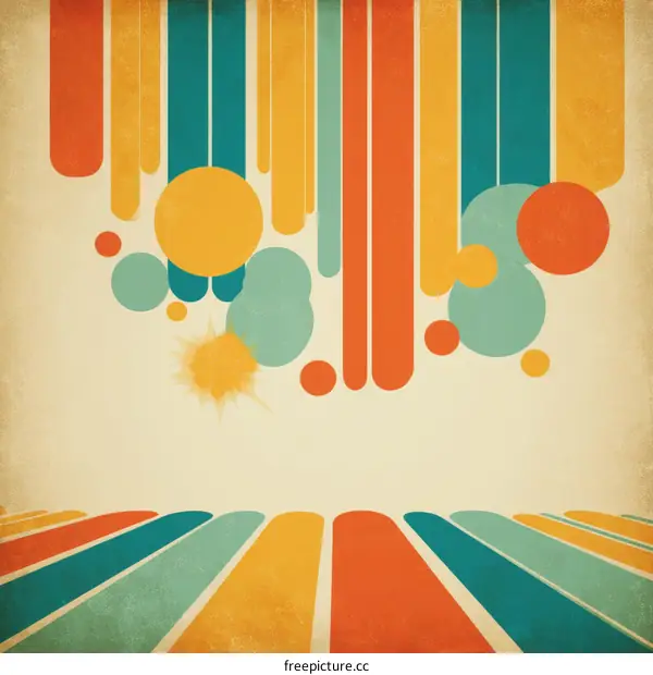 Retro Vintage Colorful Abstract Background Design