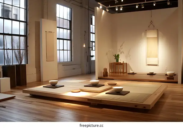 Minimalist Japanese Tea Ceremony Room Interior Design