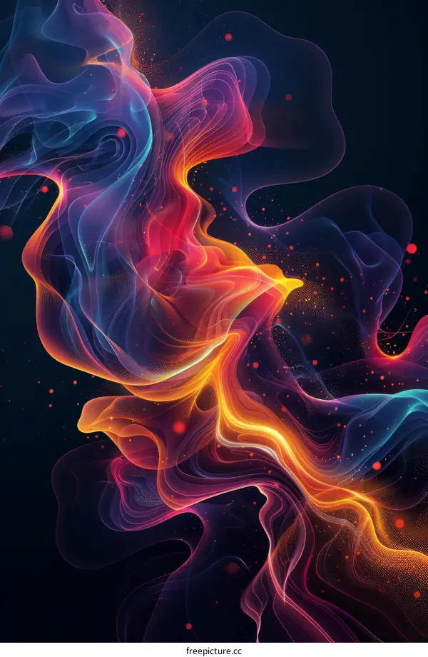 Colorful Abstract Light Waves