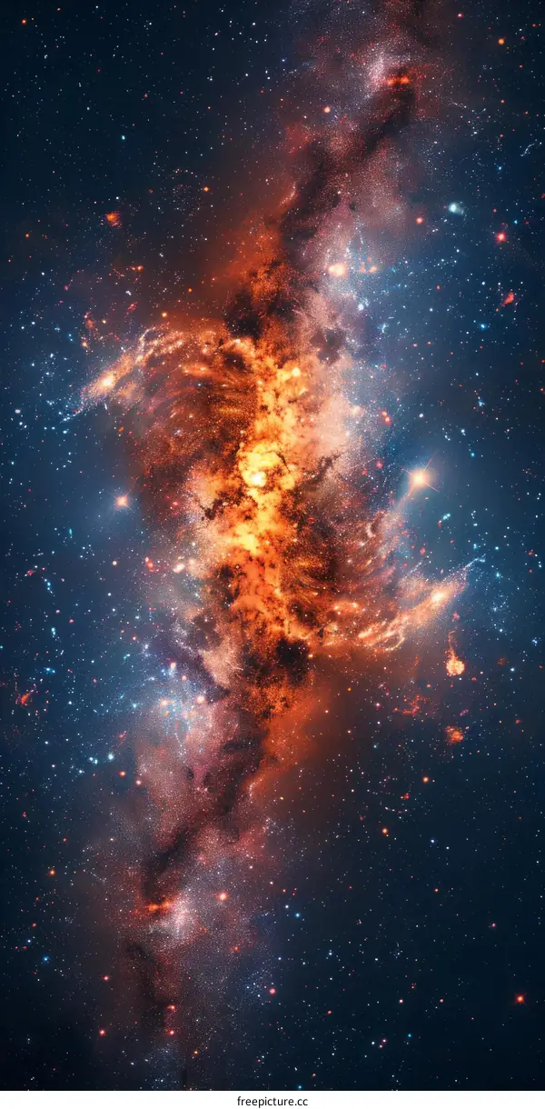 Mesmerizing Cosmic Tapestry: Stars and Nebulae Adorn the Galaxy's Expanse