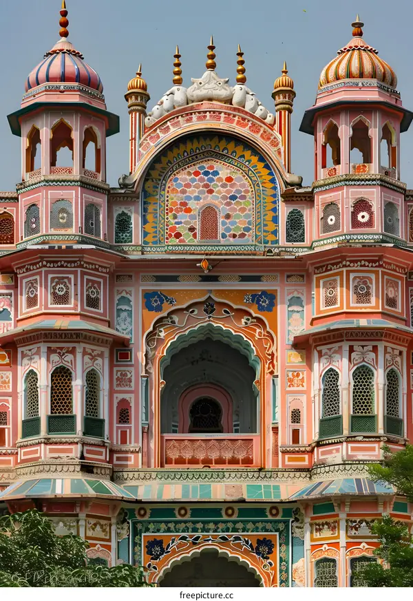 Colorful Architecture of Indian Palace