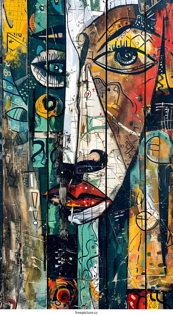 Abstract Art Painting on Wooden Boards