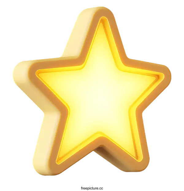 [Transparent Background PNG]Illuminated Star Shaped Night Light
