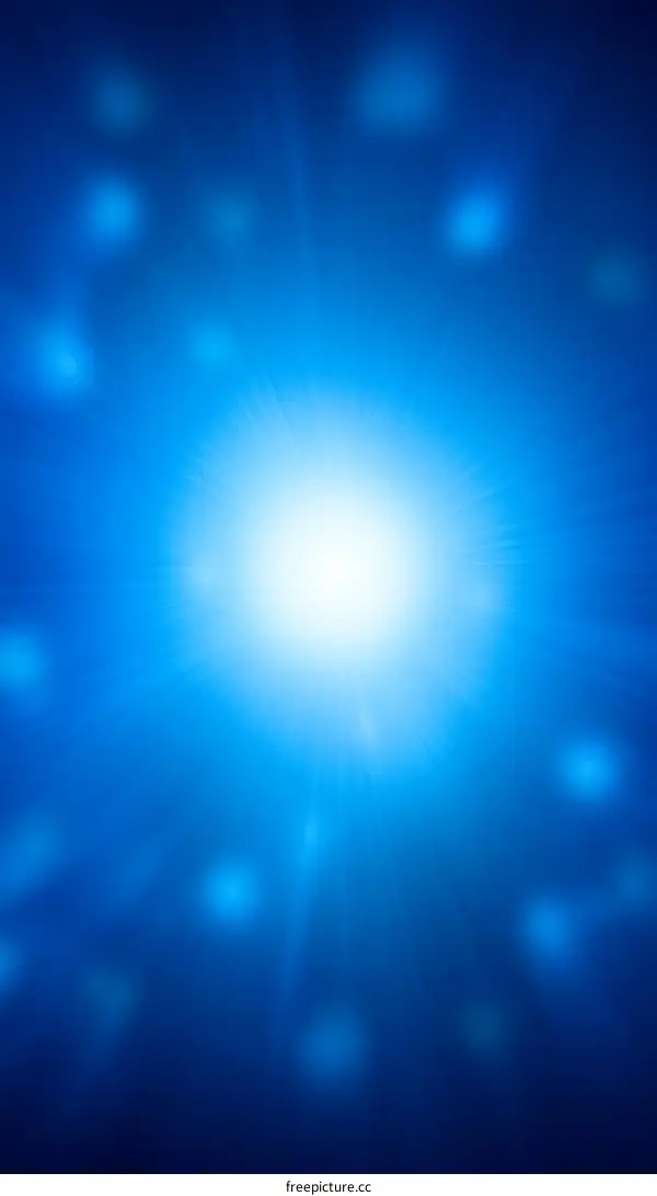 Abstract Blue Light Flare Background Design
