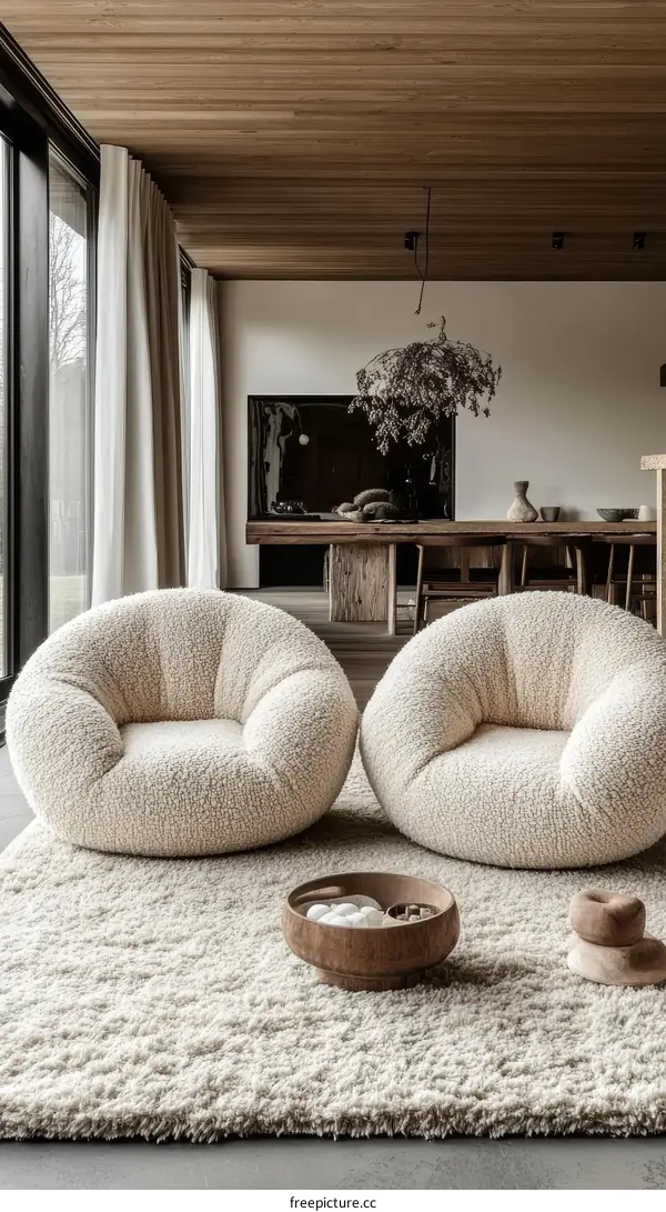 Modern Beige Interior Living Room