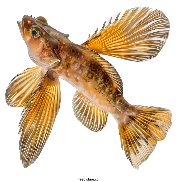 [Transparent Background PNG]Striped Fish on White Background