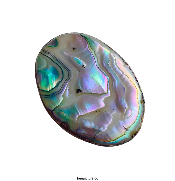 [Transparent Background PNG]Abalone shell with a beautiful rainbow of colors