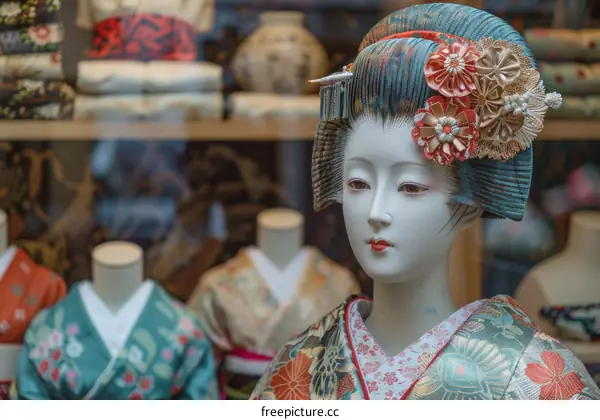 Japanese Traditional Geisha Doll in Kyoto