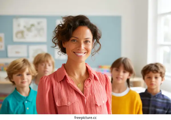 Teacher with Students in Classroom