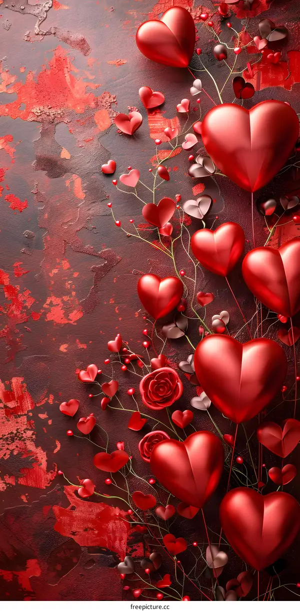 Red heart background image