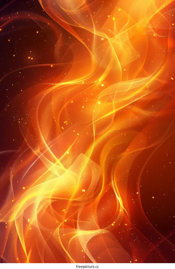Abstract Fiery Energy Flowing Patterns