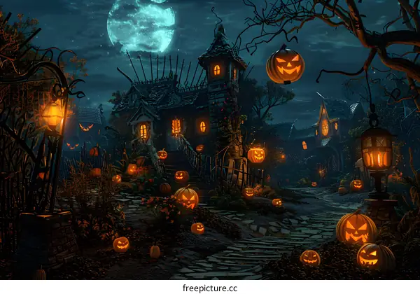 Halloween Pumpkin House