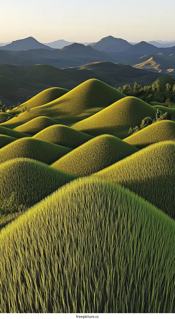 Rolling Hills of Lush Green Grass