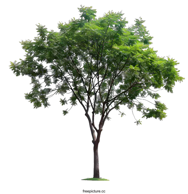 [Transparent Background PNG]Green Tree Isolated on White Background
