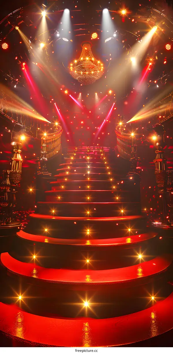 Red Carpet Entrance Stage Lights