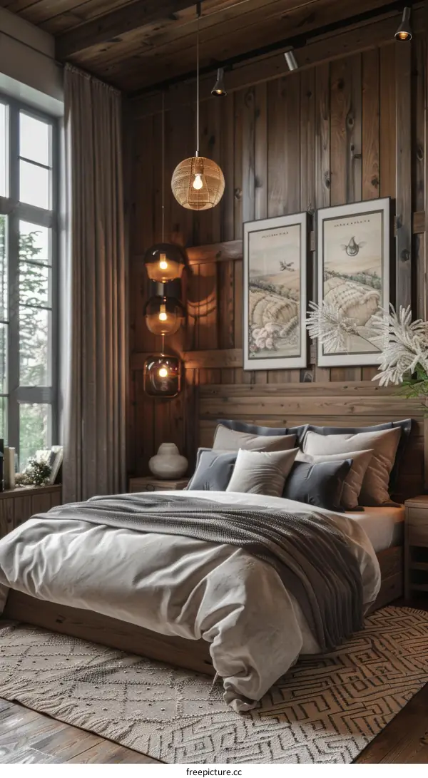 Rustic Wooden Bedroom Interior Design