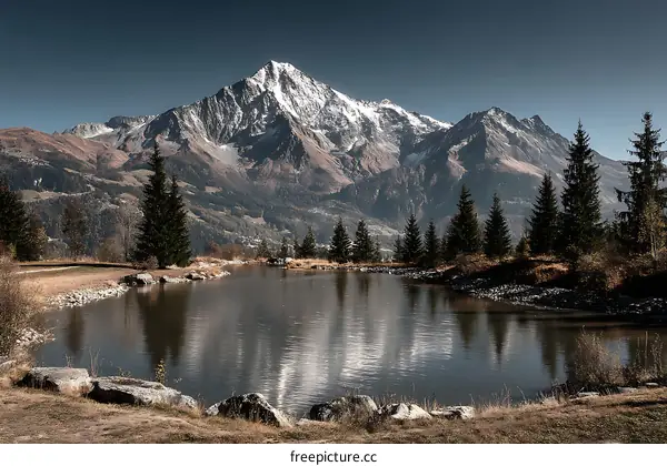 Alpine Mountain Pond Scenery