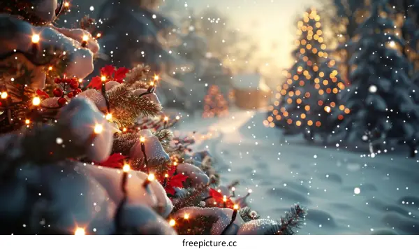 Winter Wonderland: Snow-Covered Christmas Village