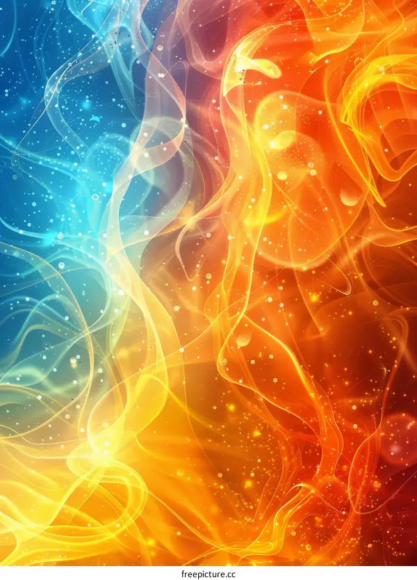 Fire and water abstract background