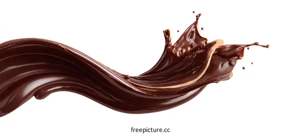 Chocolate Splashing in the Air