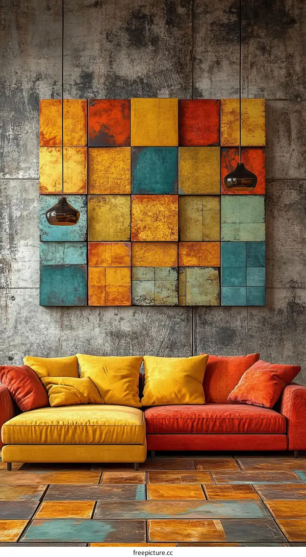 Colorful Modern Living Room Interior Design