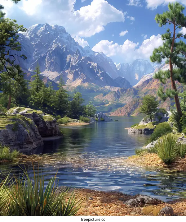 Tranquil Mountain Lake