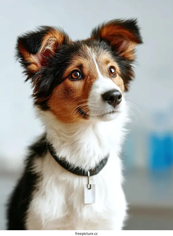 Adorable Puppy Looking Upward