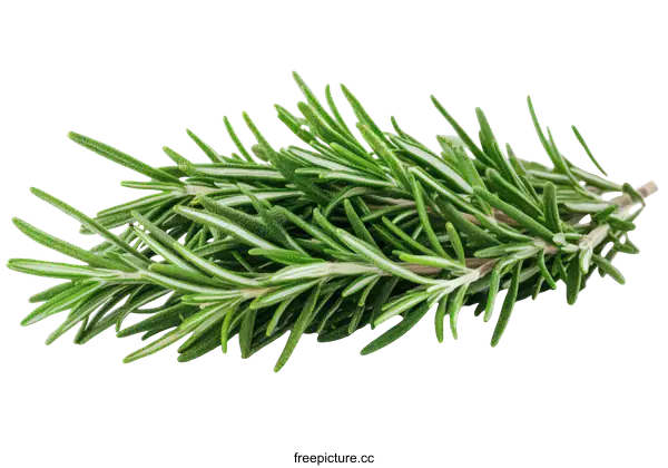 [Transparent Background PNG]Fresh Rosemary Sprig Close-up