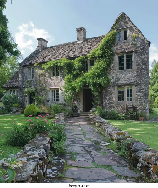Traditional Stone Cottage in the English Countryside