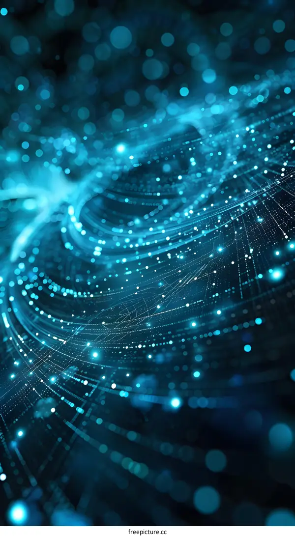 Abstract Blue Digital Network Background