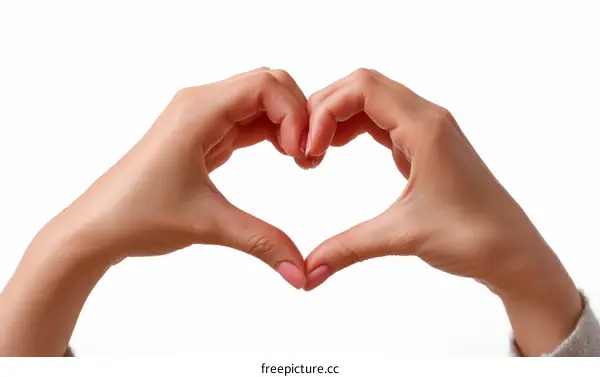 Two Hands Forming a Heart Shape