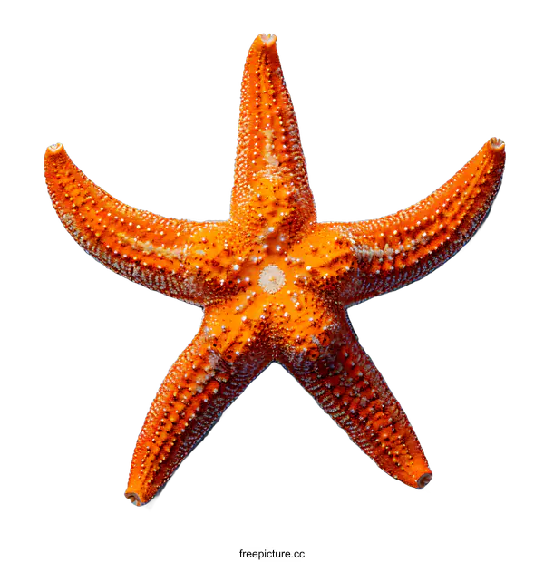[Transparent Background PNG]orange starfish on white background