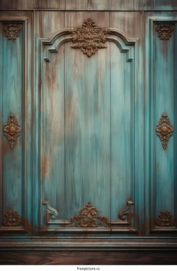 Blue Wooden Paneled Background