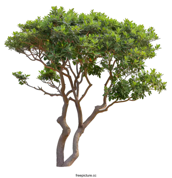 [Transparent Background PNG]Green Tree Isolated on White Background