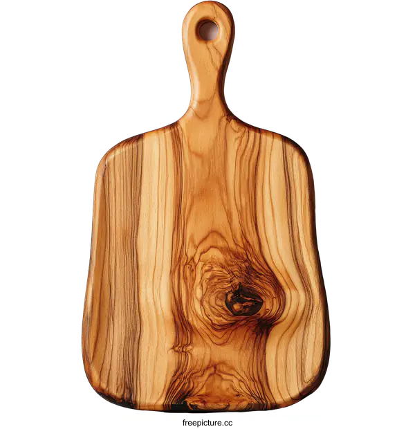[Transparent Background PNG]Handmade Olive Wood Cutting Board with Unique Grain