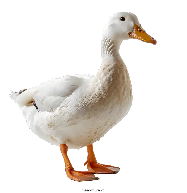 [Transparent Background PNG]White Duck on White Background