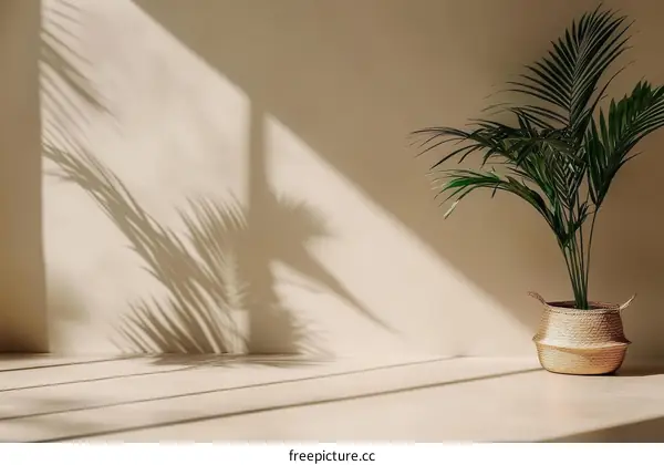 Sunlight Shadows and a Beautiful Indoor Plant