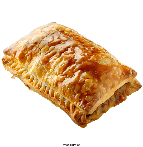 [Transparent Background PNG]Golden Pastry on White Background