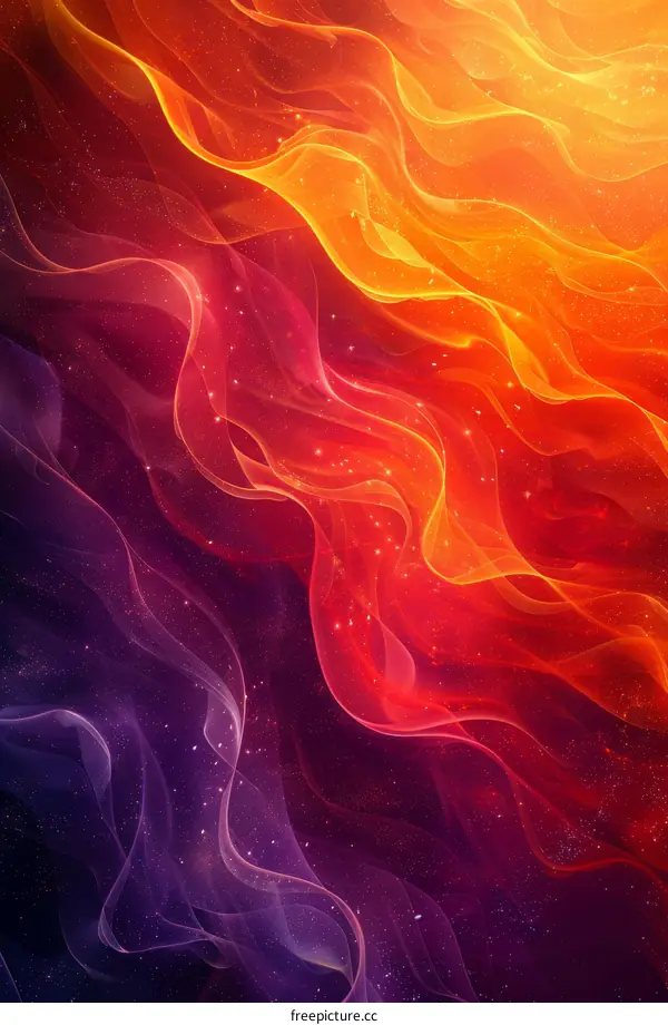 Abstract Colorful Flowing Lines Art Design