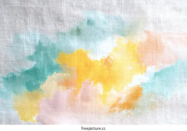 Abstract Watercolor Painting on Linen