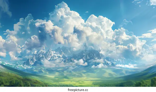 Magical Mountain Range Landscape