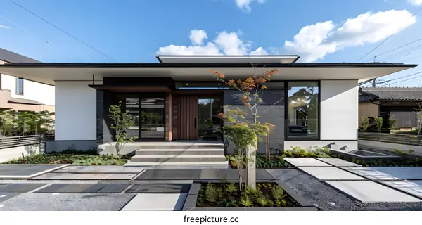 Modern Minimalist Japanese House Exterior Design