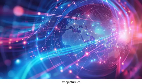 Global network connections concept