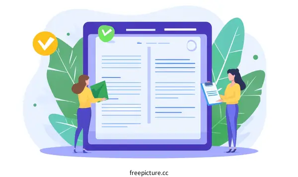 Two Women Working on Documents