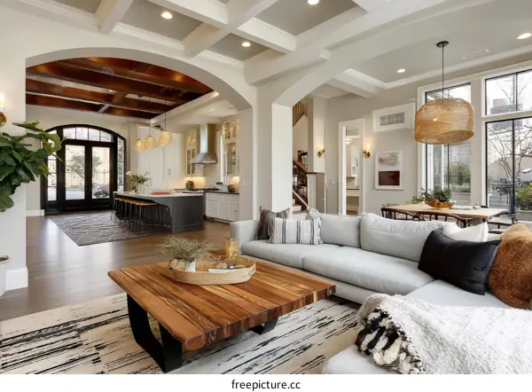 Modern Farmhouse Interior Design Open Concept Living Room