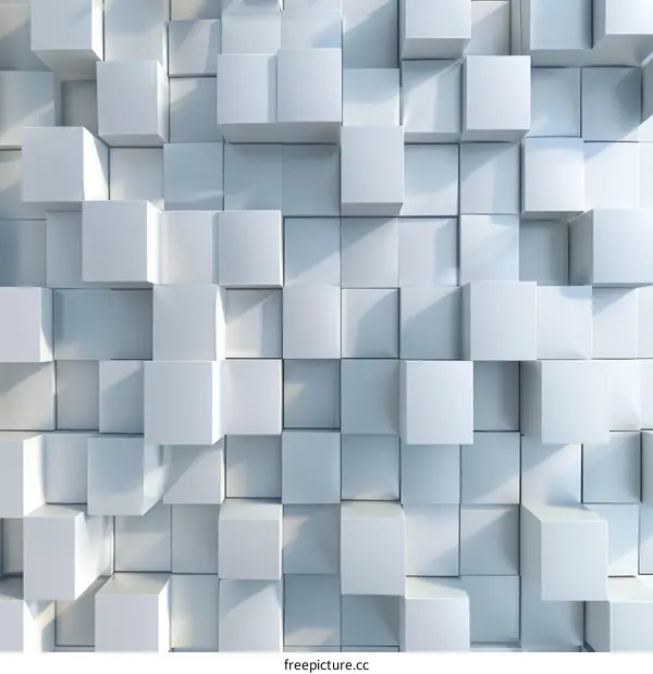 Bright White 3D Abstract Cubes