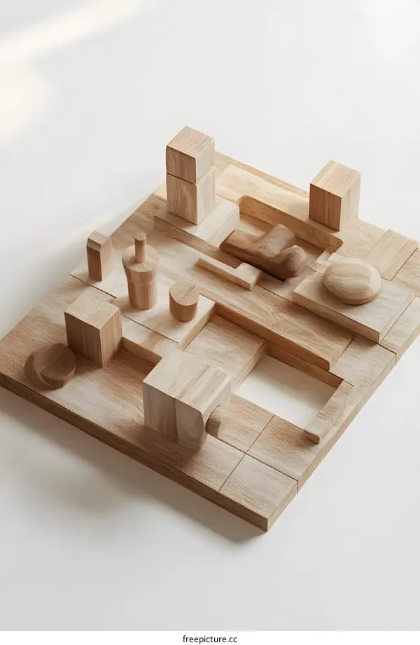 Wooden Blocks Abstract Art