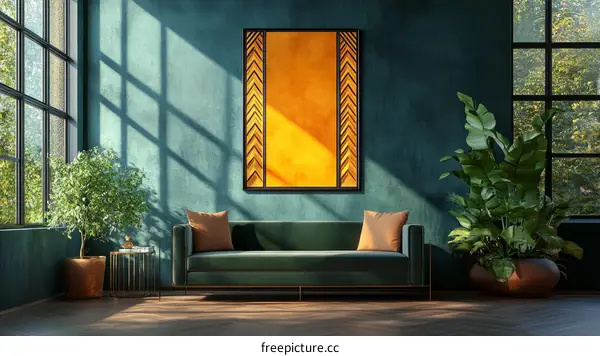 Modern Interior Design Living Room Illustration